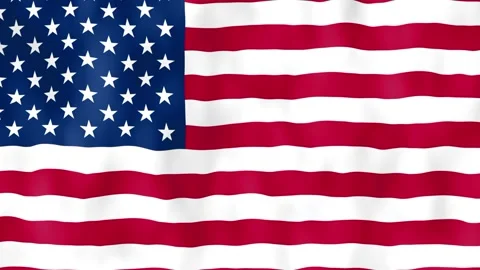 Animation of the usa flag waving in the wind background Stock Footage 160535059