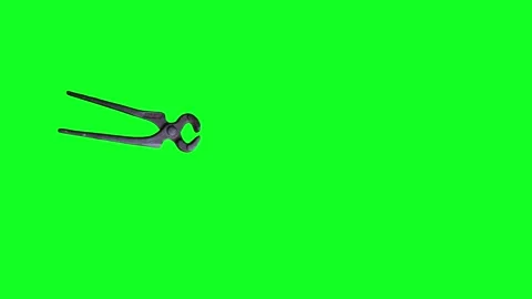 Animation of used plier tool, stop motion, chroma key Stock Footage 170106032