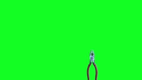 Animation of used plier tool, stop motion, chroma key Vídeo Stock 170106036