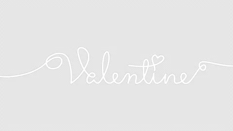 Animation of Valentine text with transparent background Stock Footage 257435468