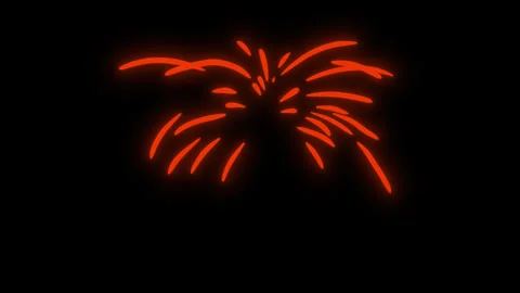 Animation of various cartoon firework or festive salute. Stock Footage 294776155