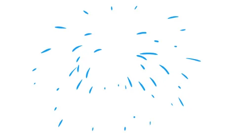 Animation of various cartoon firework or festive salute. Stock Footage 294776446