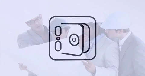 Animation of vault opening, dollar sign and abstract pattern, diverse engineers 库存影片 260974922