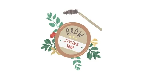 Animation of vector illustration of  a brow styling soap Stock Footage 217977123