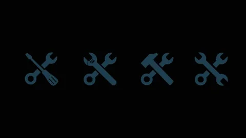 Animation of vector working tools icons Stock Footage 160985863