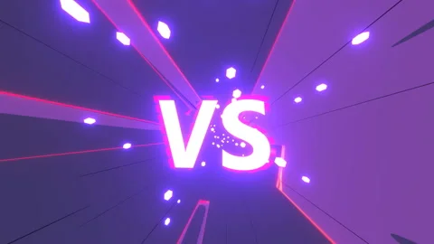 Animation versus for any competition. 3d animation Stock Footage 210840175