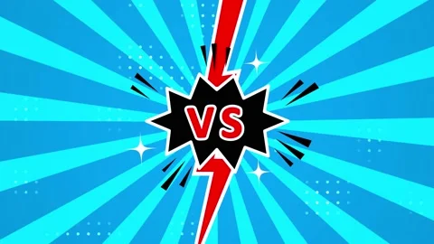 Animation Versus comic style retro Stock Footage 223838715