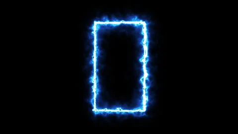 Animation of vertical shape frame neon glowing Stock Footage 296340693