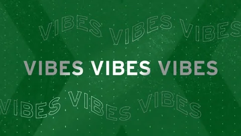 Animation of vibes text in white letters in repetition on grey background Stock Footage 347309158