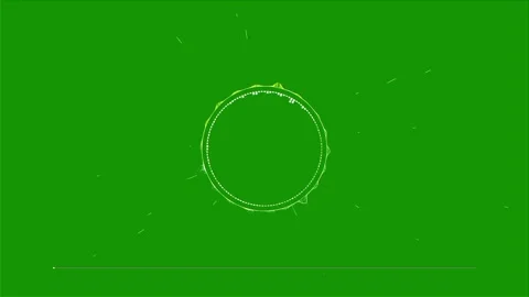 Animation video abstract audio visualizer effect on green screen background Stock Footage 276981499