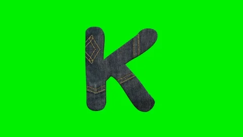 Animation video alphabet letters with blue jeans texture Stock Footage 334552853