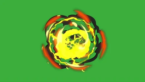 Animation video energy element effect on green screen background Stock Footage 316460562