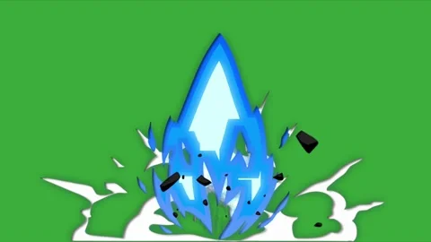Animation video energy element effect on green screen background Stock Footage 316460567