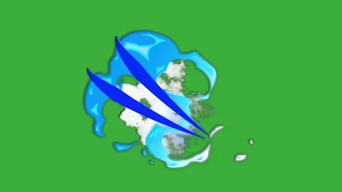 Animation video energy element effect on green screen background Stock Footage 316460725