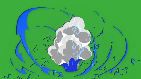 Animation video energy element effect on green screen background Stock Footage 316460736