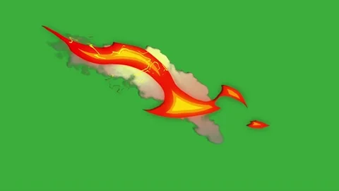 Animation video energy element effect on green screen background Stock Footage 316460828