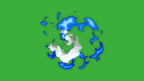 Animation video energy element effect on green screen background Stock Footage 316460830