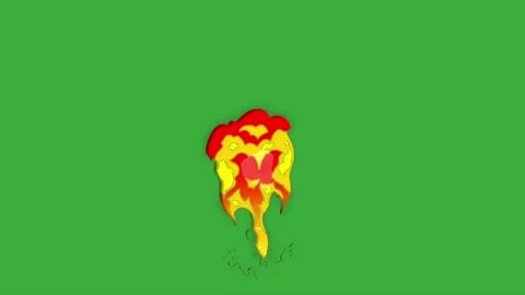 Animation video energy element effect on green screen background Stock Footage 316460933