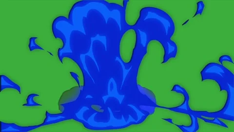 Animation video energy element effect on green screen background Stock Footage 316460935