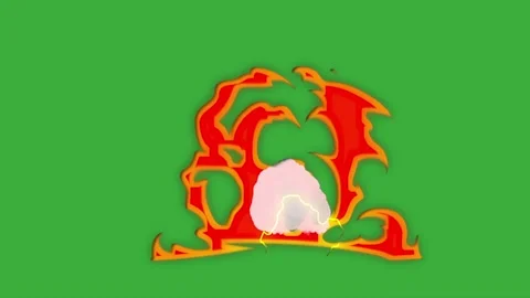 Animation video energy element effect on green screen background Stock Footage 316461164