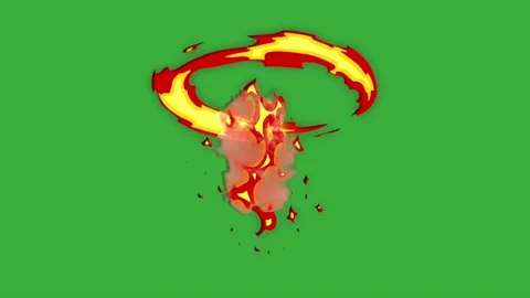 Animation video energy element effect on green screen background Stock Footage 316461168