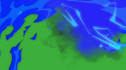 Animation video energy element effect on green screen background Stock Footage 316461171