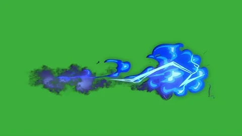 Animation video energy element effect on green screen background Stock Footage 316461266
