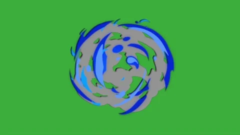 Animation video energy element effect on green screen background Stock Footage 316461886