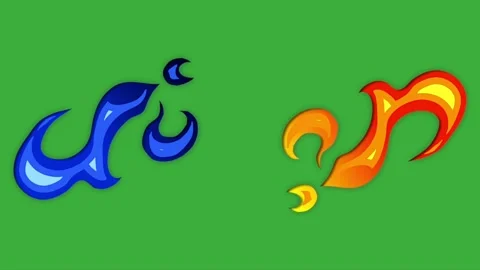 Animation video energy element effect on green screen background Stock Footage 316461898