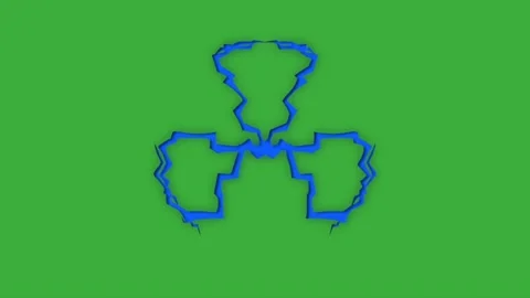 Animation video energy element effect on green screen background Stock Footage 316461915