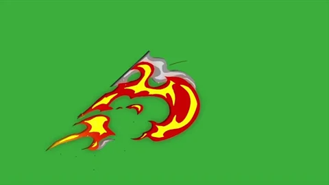Animation video energy element effect on green screen background Stock Footage 316462179