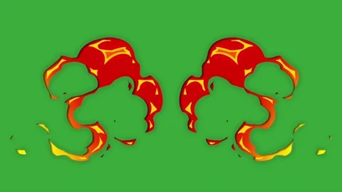 Animation video energy element effect on green screen background Stock Footage 316462290