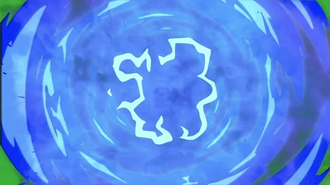 Animation video energy element effect on green screen background Stock Footage 316462649