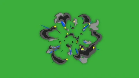 Animation video energy element effect on green screen background Stock Footage 316463028