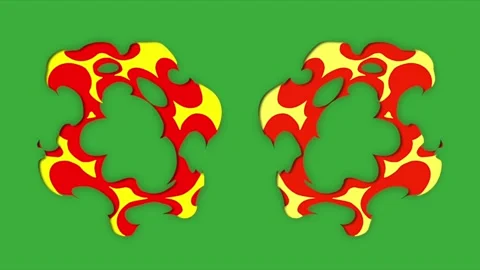 Animation video energy element effect on green screen background Stock Footage 316463059
