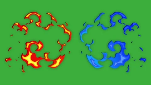 Animation video energy element effect on green screen background Stock Footage 316463129