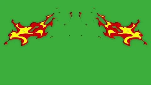 Animation video energy element effect on green screen background Stock Footage 316463170