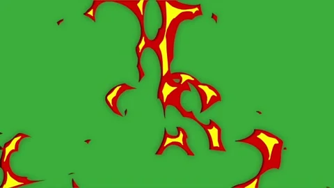 Animation video energy element effect on green screen background Stock Footage 316463175