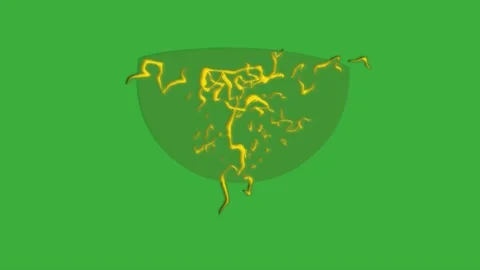 Animation video energy element effect on green screen background Stock Footage 316463525