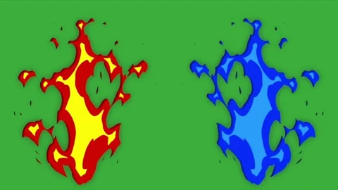 Animation video energy element effect on green screen background Stock Footage 316463556