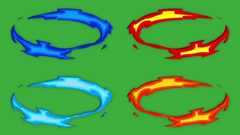 Animation video energy element effect on green screen background Stock Footage 316463560