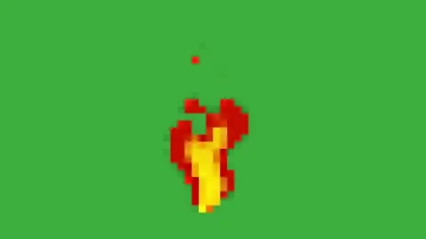 Animation video fire element effect with pixel art syle Stock Footage 316463638