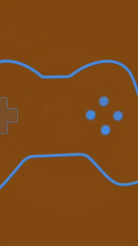 Animation of video game console with light on brown background Stock Footage 344706263