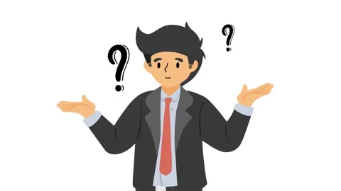 Animation Video Graphics Motion 4k Footage of Man Thinking, Feeling Doubtful Stock Footage 274532752