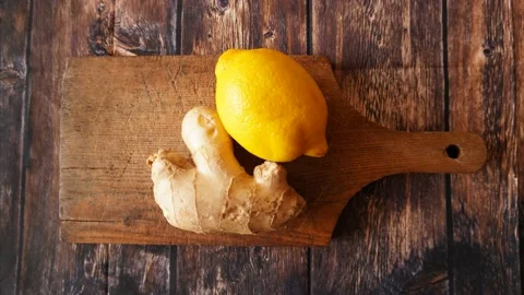 Animation video. lemon and ginger movement Stock Footage 142185884