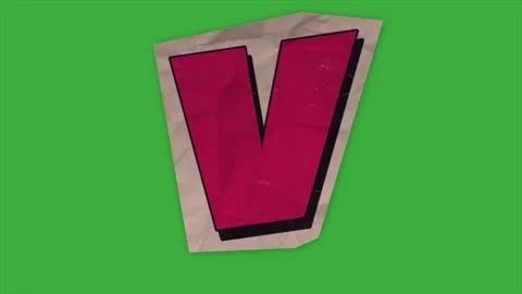 Animation video loop paper letter on gre... | Stock Video | Pond5