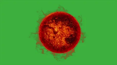 Animation video loop sun planet on green... | Stock Video | Pond5
