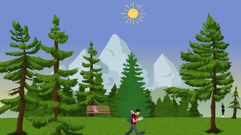 Animation video of nature scene Stock Footage 295307683
