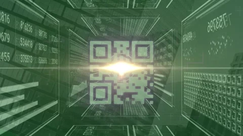 Animation of video pad controller over data processing Stock Footage 329579211