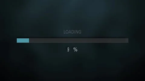 Animation Video Science Futuristic Loading. Blue loading bar on a black screen Stock Footage 119450981